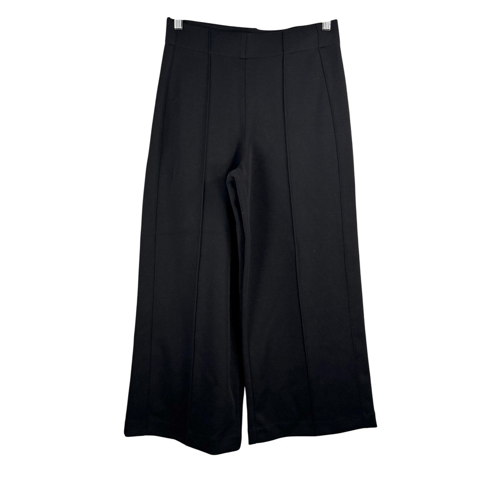 Jones New York scuba like Pants sz M Black Wide Leg Professional Culottes